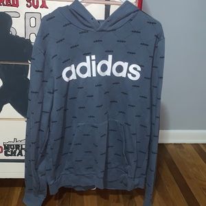 Men’s Large Blue and White Adidas Hoodie